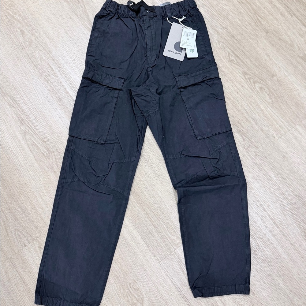 Carhartt Black Men's Cargo Trousers with Utilitarian Pockets